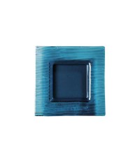 Water Glass Square Plate Blue